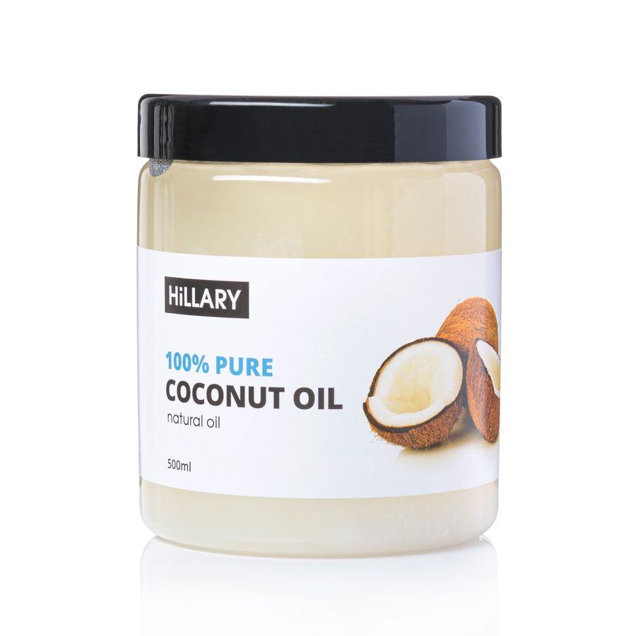 Рафінована кокосова олія Hillary 100% Pure Coconut Oil, 500 мл + Epilage Hillary Original, 100 г - фото №1