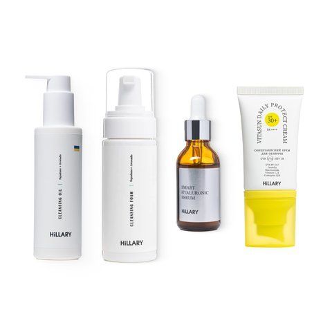 Step-by-step care during the day for dry facial skin