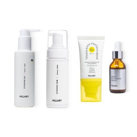 Step-by-step care during the day for oily facial skin