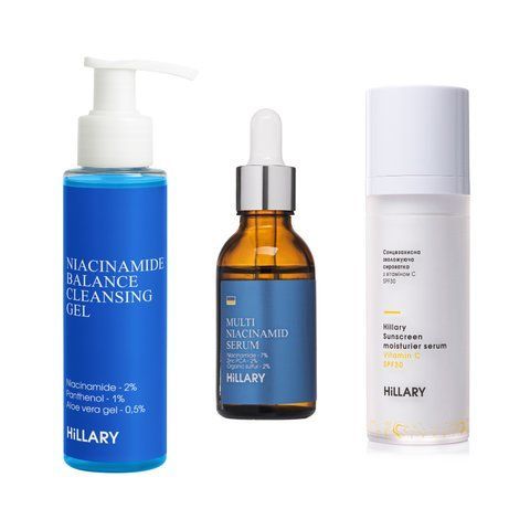 Комплекс для очищення, себорегуляції та захисту шкіри SPF 30 Hillary Cleansing, Oil Control & Skin Protection Complex - фото №1