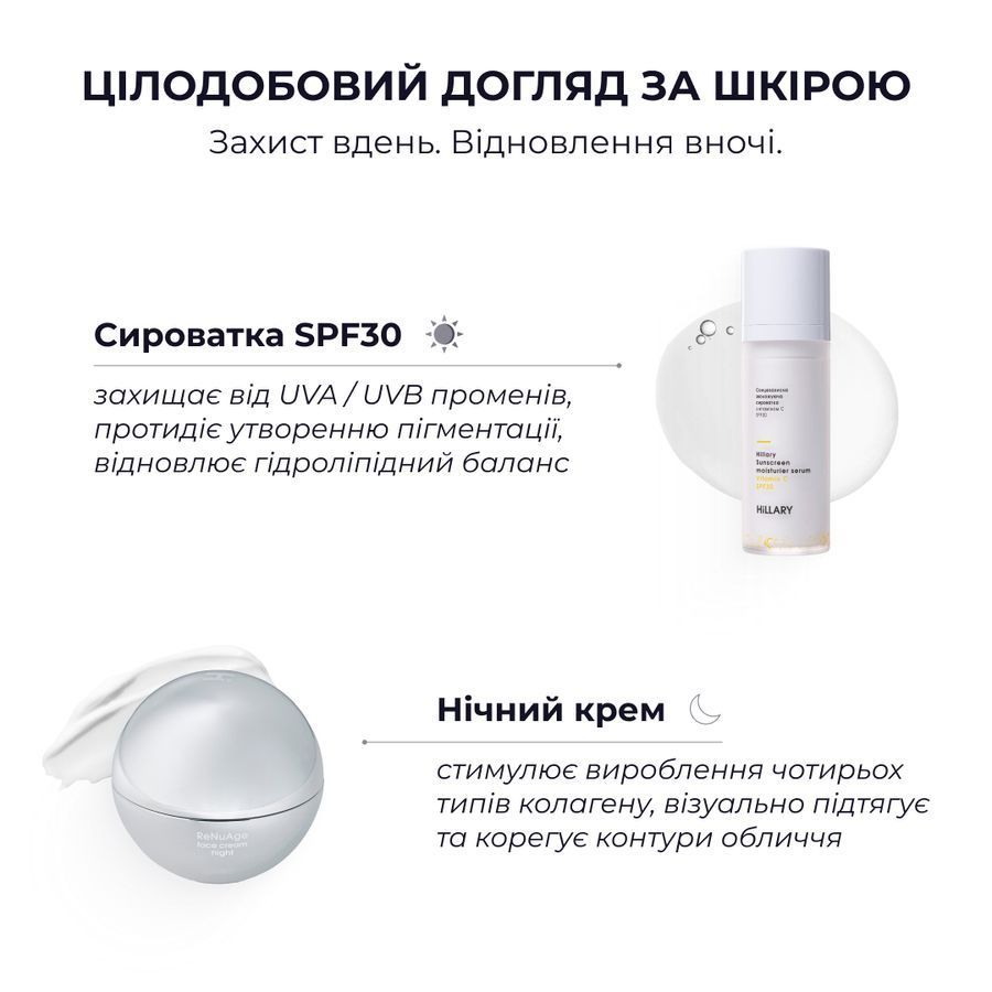 Набор дневной защиты и ночного восстановления кожи Hillary Daily Protection & Overnight Comfort Set - фото №1
