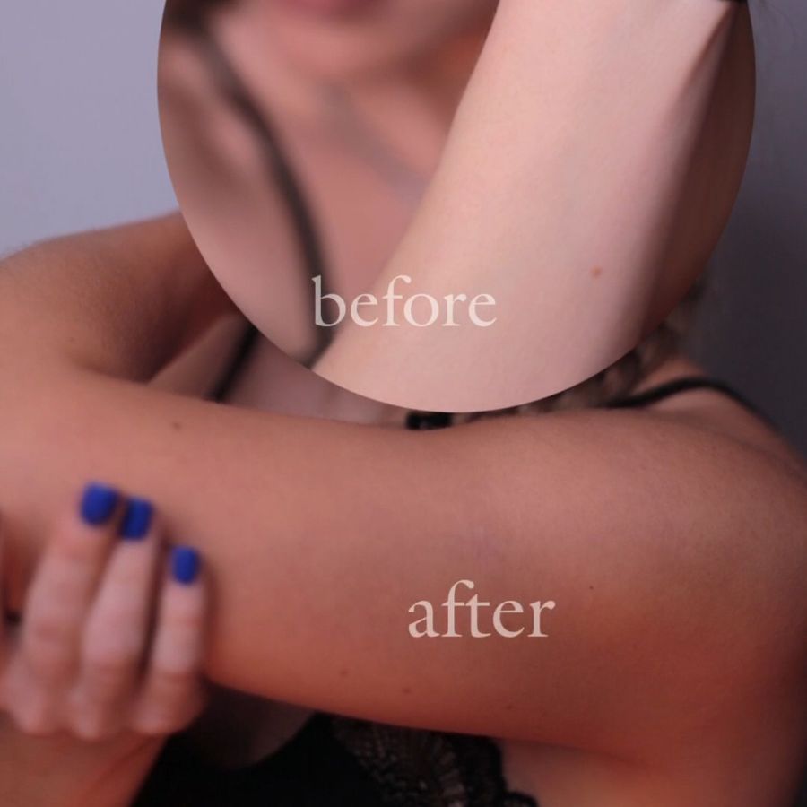 Шиммер крем-гель Hillary Nudе Rose + Мусс-автозагар для тела Self Tan Bronzing Touch - фото №1