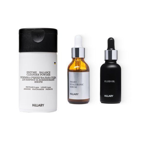 Set Enzymatic cleansing and moisturizing for oily and combination skin + Oil fluid