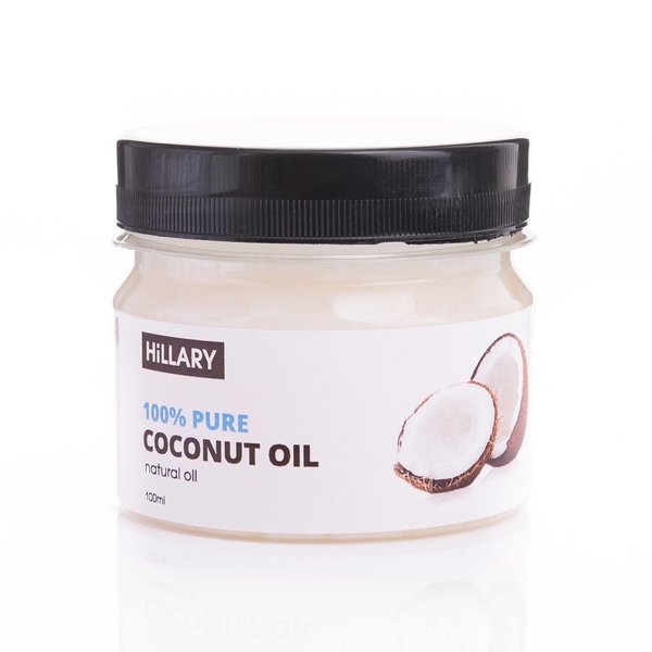 Рафінована кокосова олія Hillary 100% Pure Coconut Oil, 100 мл - фото №1