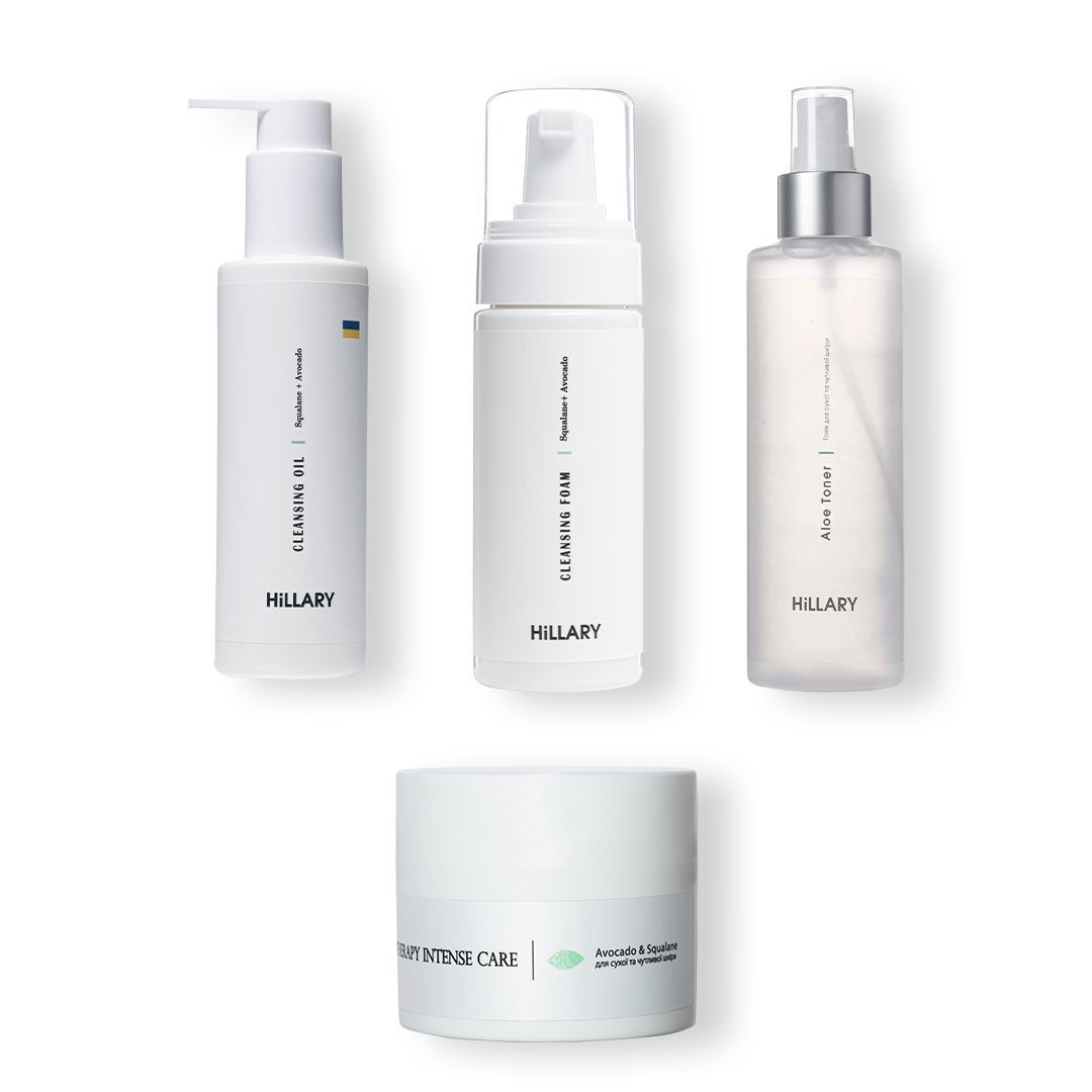 Набір базового догляду за сухою та чутливою шкірою Dry Skin Basic