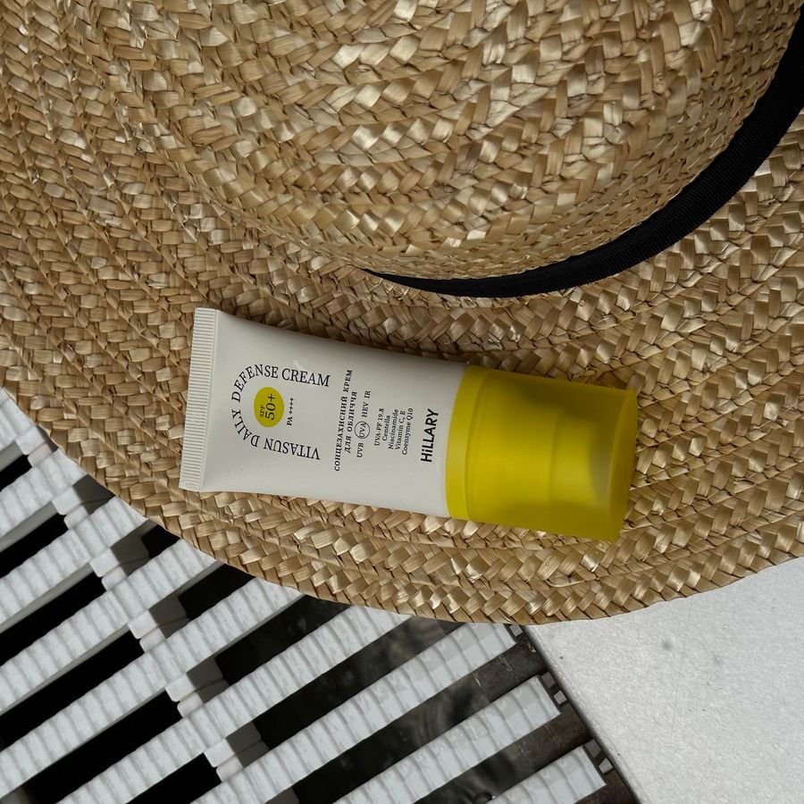 Washing gel with vitamin C + Sunscreen face cream SPF 50+