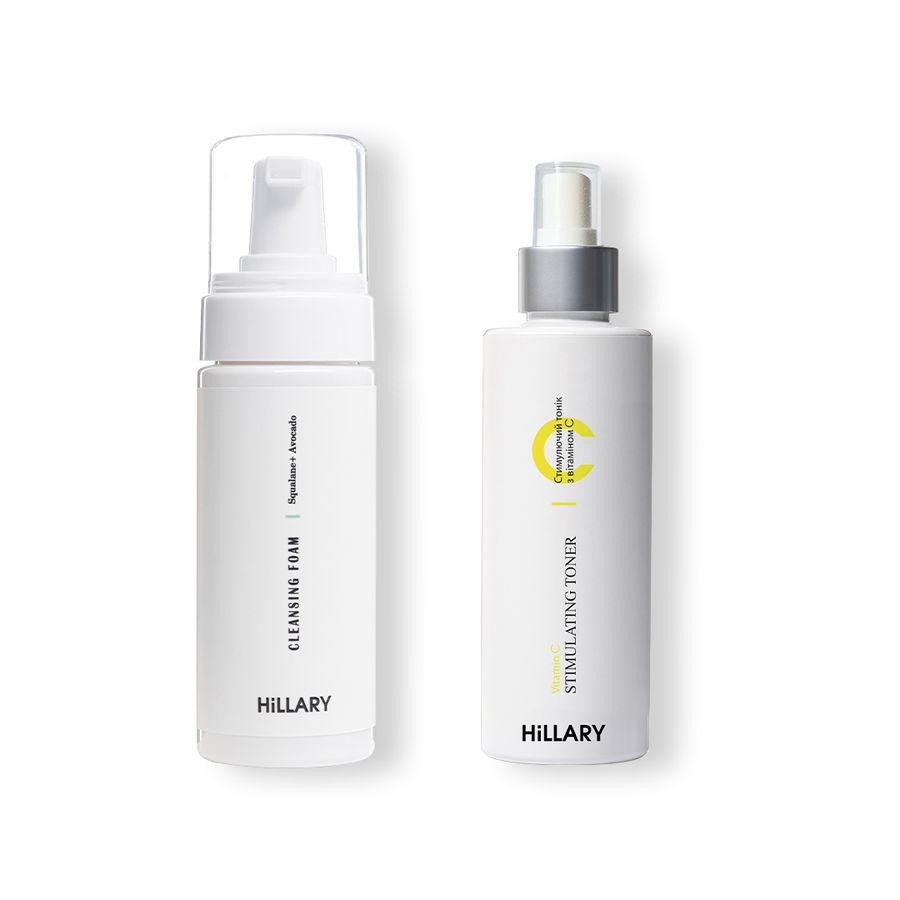 Foam for dry and sensitive skin + Toner with vitamin C