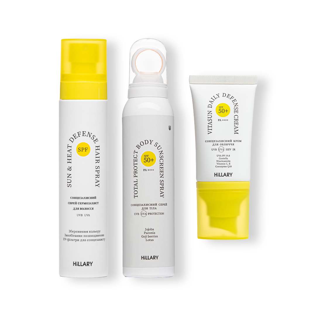 Акція на Комплекс захисту від сонця Hillary Sun Protection Set від Hillary-shop UA