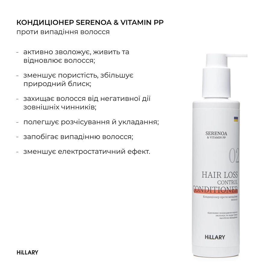 Набір комплексного догляду проти випадіння волосся Hillary Perfect Hair Serenoa - фото №1