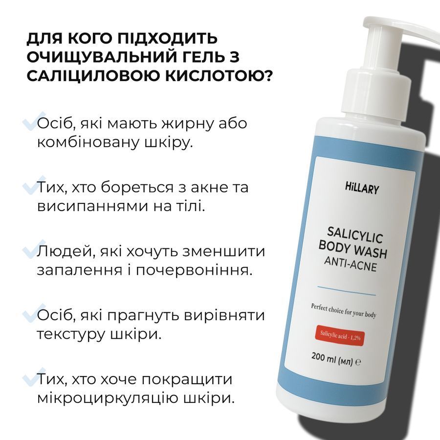 Комплекс для тіла проти акне з саліциловою кислотою Hillary Anti-Acne Body Care Complex with Salicylic Acid - фото №1
