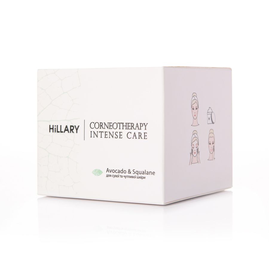 Крем для сухої та чутливої шкіри Hillary Corneotherapy Intense Сare Avocado & Squalane, 50 мл - фото №1