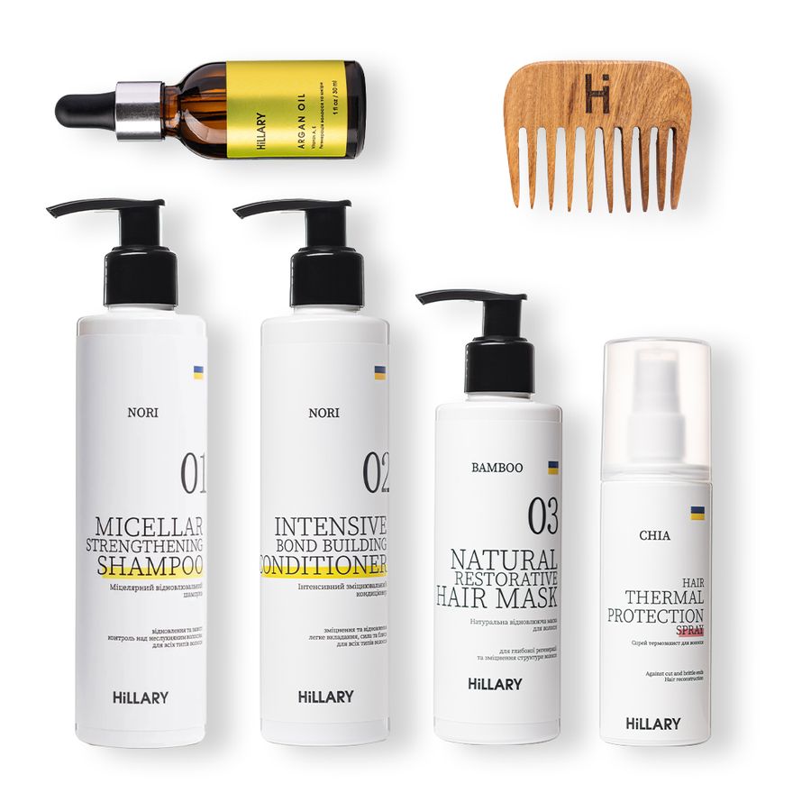A set of comprehensive care for all types of hair Hillary Perfect Hair Nori
