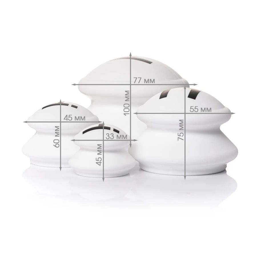 A set of vacuum jars for the body + Ximenia Anti-cellulite anti-cellulite products