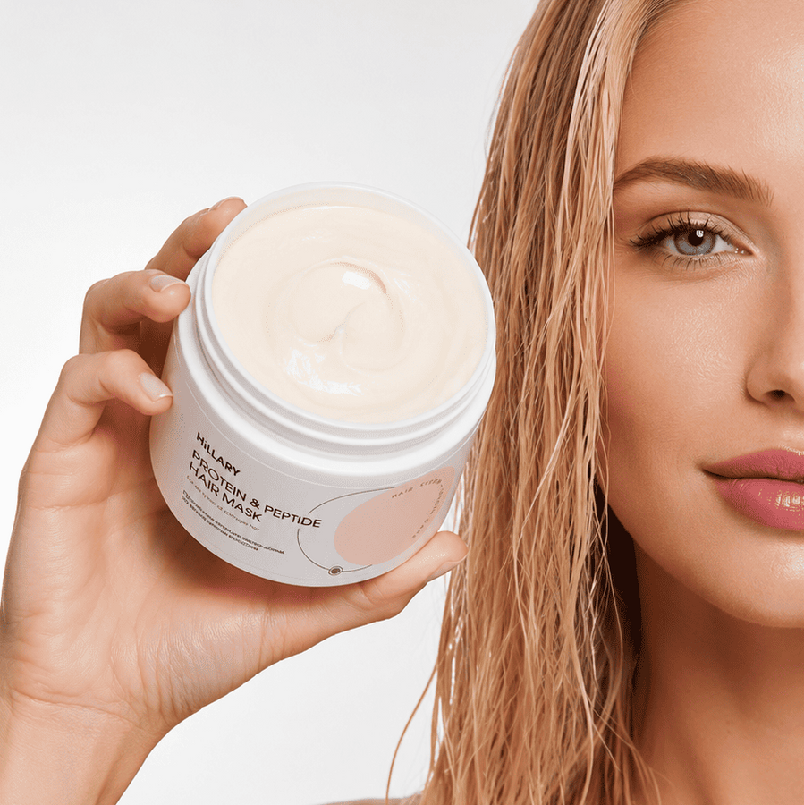 Protein & Peptide Hair Mask for Damaged Hair by HiLLARY, 200 ml