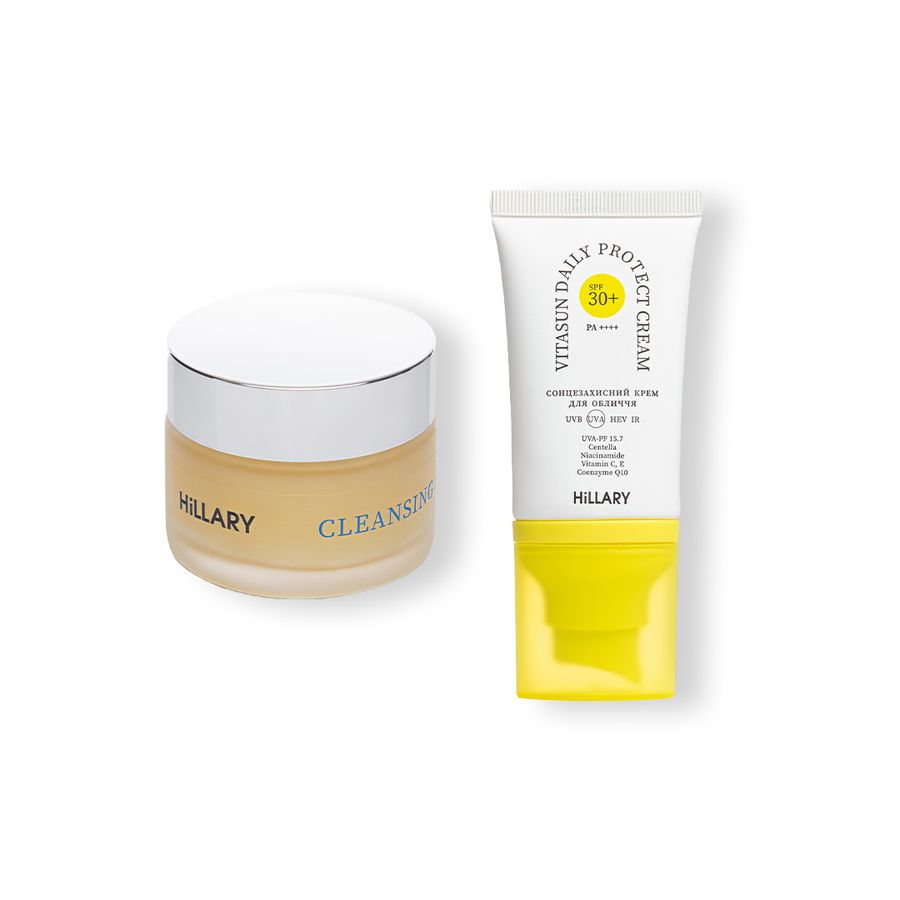 Cleansing balm for removing make-up, 50 ml + Sunscreen face cream SPF 30+