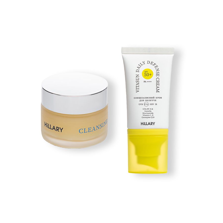 Cleansing balm for removing make-up, 50 ml + Sunscreen face cream SPF 50+