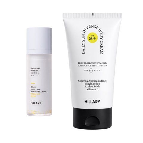 Hillary Face & Body Protection & Vitamin C Hydration Set