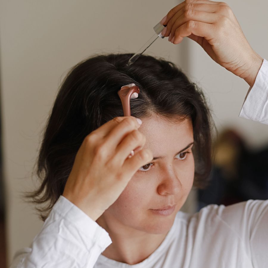 Мезороллер для шкіри голови Hillary + Сироватка для волосся CONСENTRATE SERENOA - фото №1