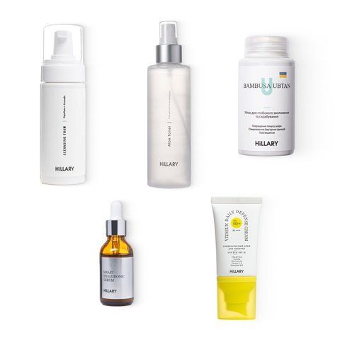 Сонцезахисний крем для обличчя SPF 50 + Набір для догляду за шкірою обличчя сухого типу - фото №1