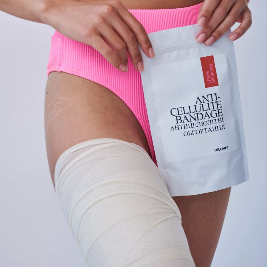 Курс Антицелюлітних ліпосомальних обгортань Hillary Anti-cellulite Bandage LPD'S Slimming (6 уп.) - фото №1