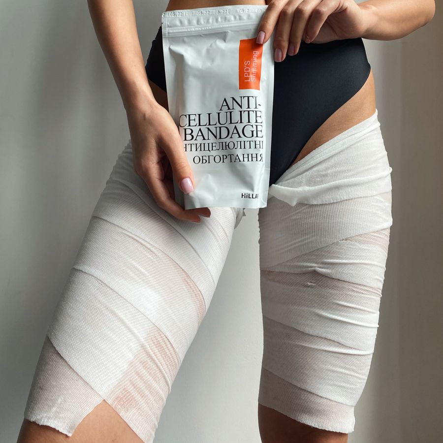 Курс Антицелюлітних ліпосомальних обгортань Hillary Anti-cellulite Bandage LPD'S Slimming (6 уп.) - фото №1