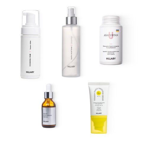 Сонцезахисний крем для обличчя SPF 50 + Набір для догляду за шкірою обличчя жирного типу - фото №1