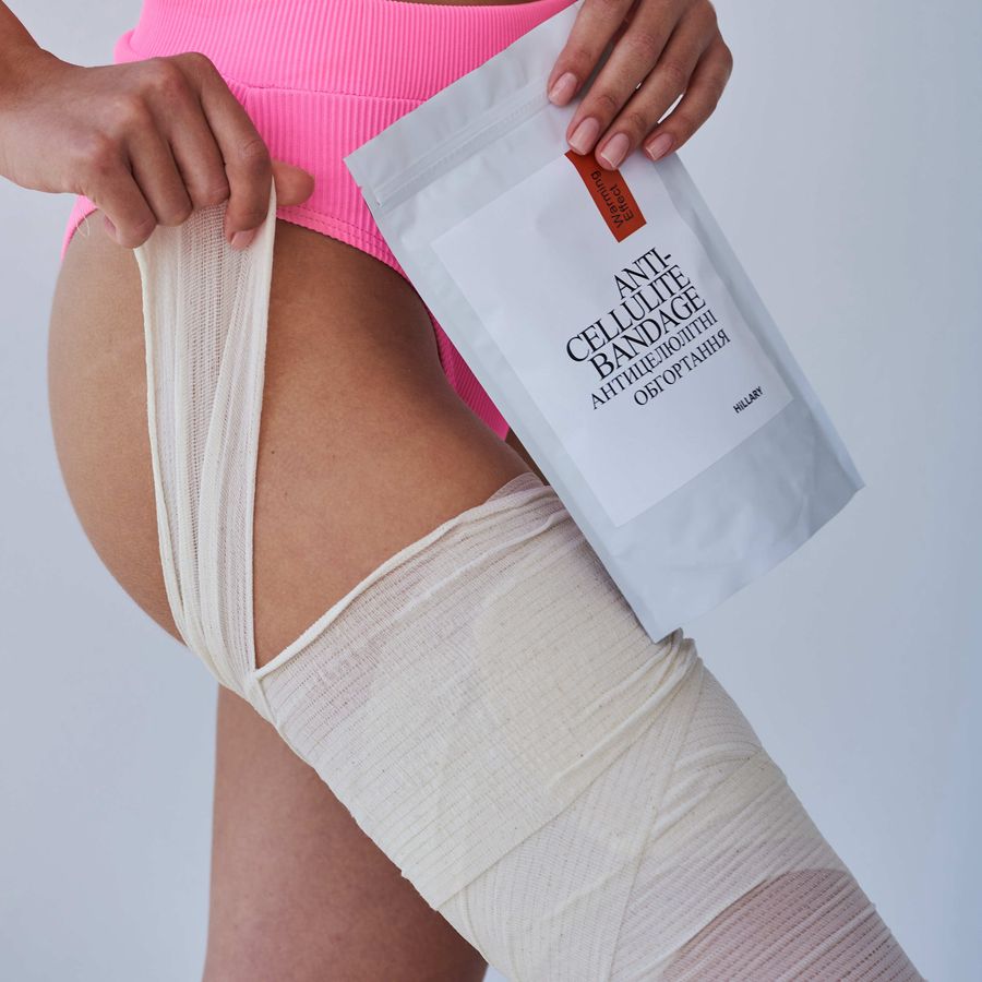 Антицеллюлитные обертывания с разогревающим эффектом Hillary Anti-cellulite Bandage Warming Effect - фото №1