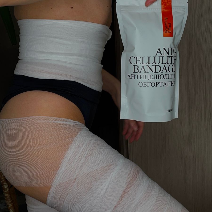 Антицелюлітні обгортання з розігрівальним ефектом Hillary Anti-cellulite Bandage Warming Effect - фото №1