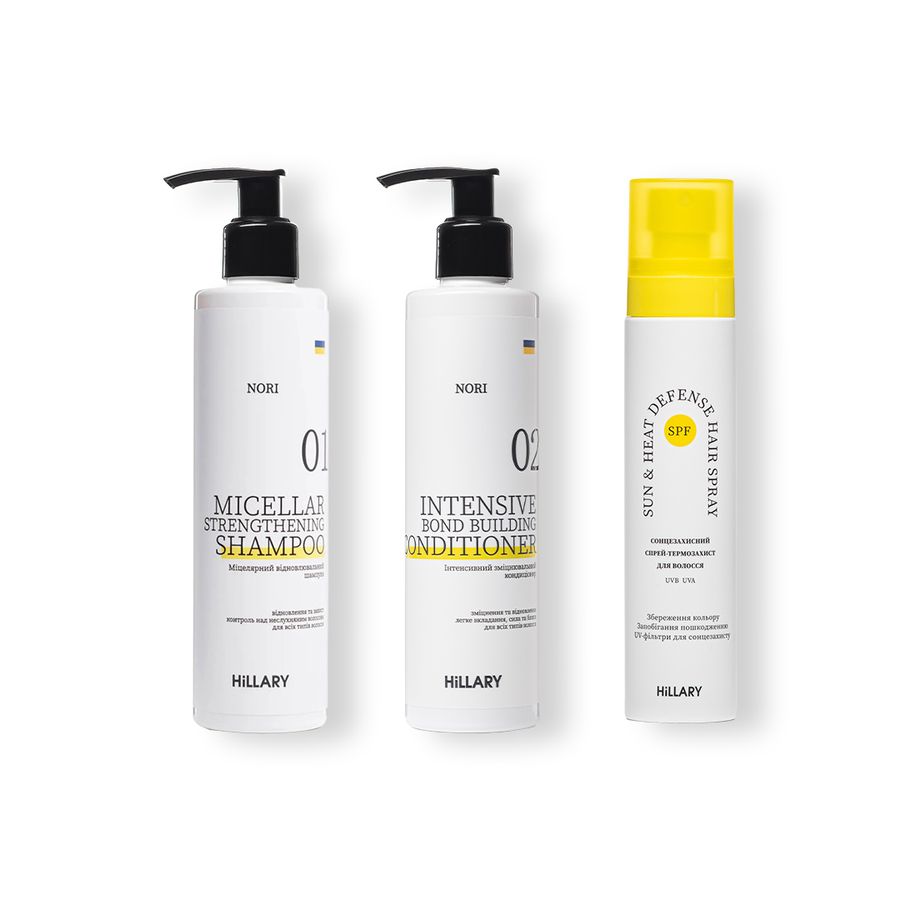 Sunscreen and heat protection spray + Complex for all hair types