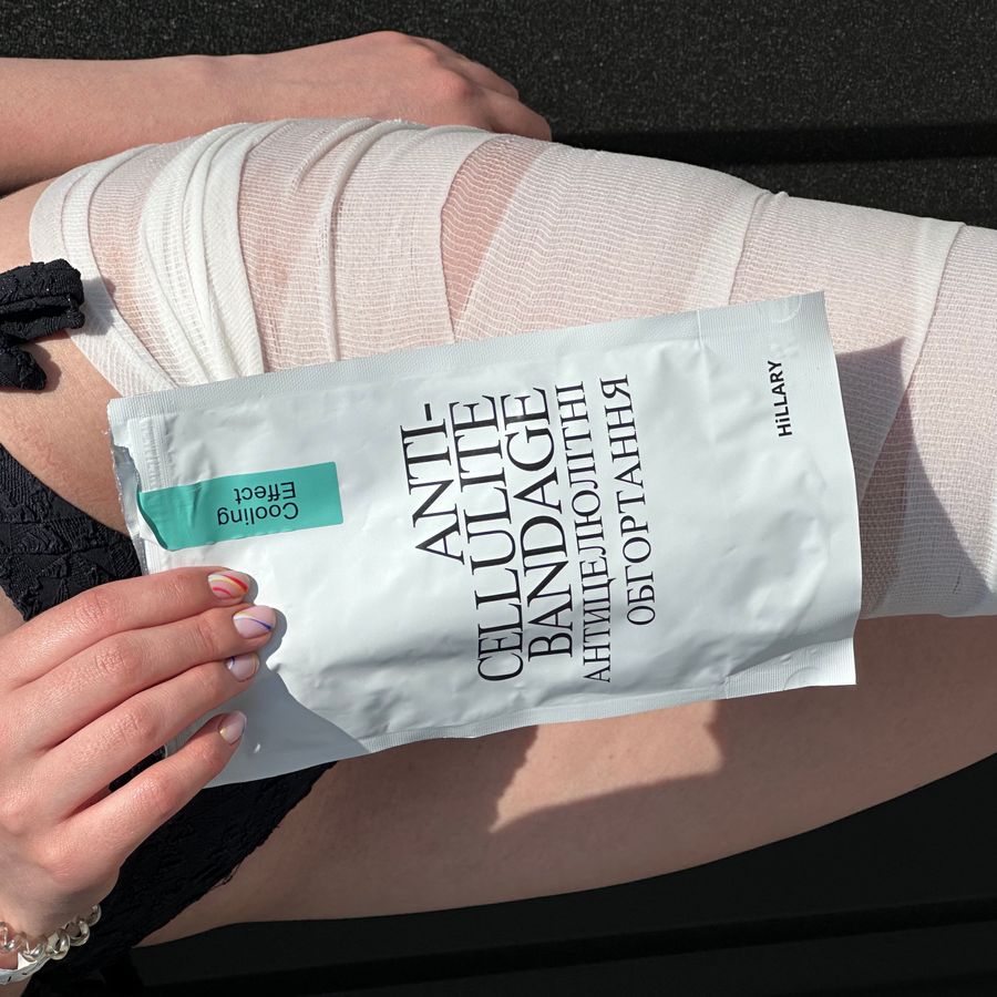 Антицеллюлитные обертывания с охлаждающим эффектом Hillary Anti-cellulite Bandage Cooling Effect - фото №1