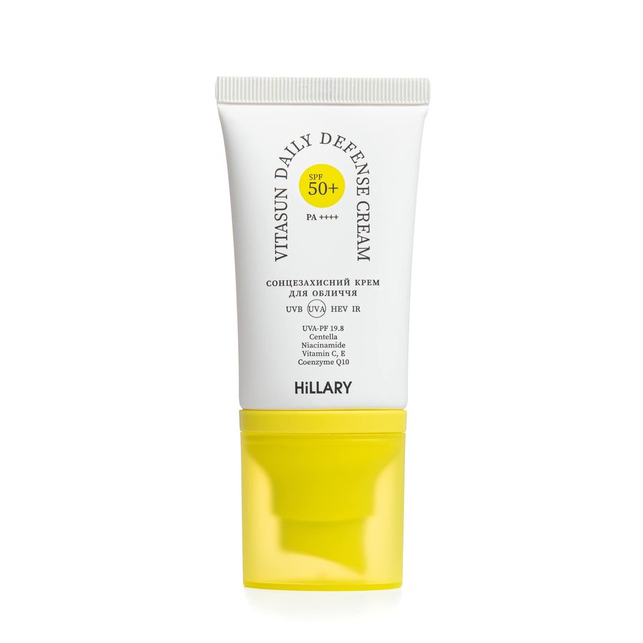 Сонцезахисний крем для обличчя SPF 50+ Hillary VitaSun Daily Defense Cream, 40 мл - фото №1