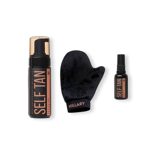 Complex for self-tanning of the face and body Hillary Self Tan + Glove-applicator