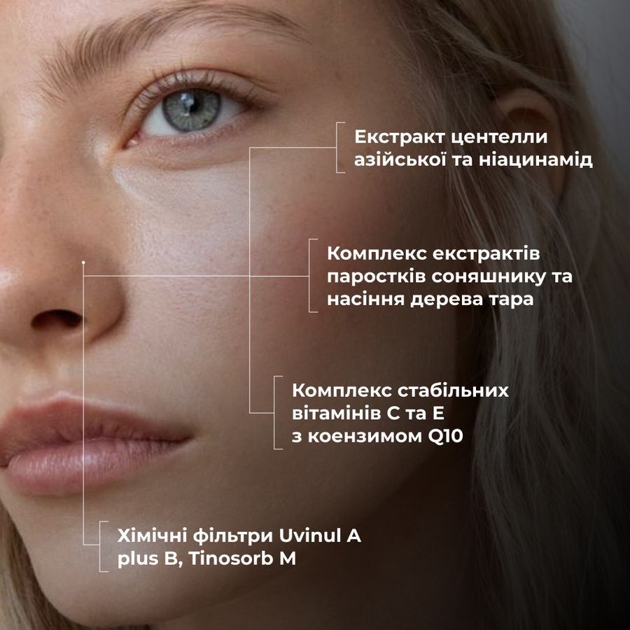 Сонцезахисний крем для обличчя SPF 50 + Набір Очищення та Тонізування - фото №1
