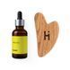Wooden Gua Sha Face Scraper + Organic Argan Oil