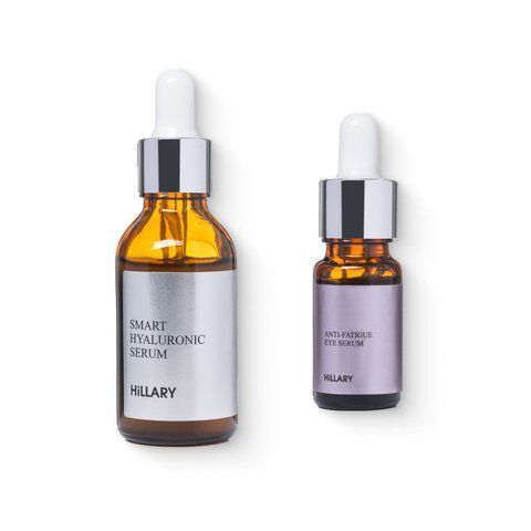 Hillary Smart Hyaluronic Serum, 30 ml + Hillary Anti-fatigue Revitalizing Eye Serum, 10 ml