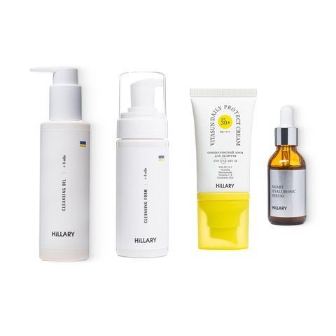 Step-by-step care throughout the day for normal facial skin