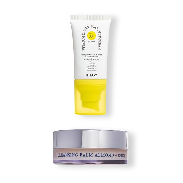 Cleansing balm for removing make-up + Sunscreen face cream SPF 30+