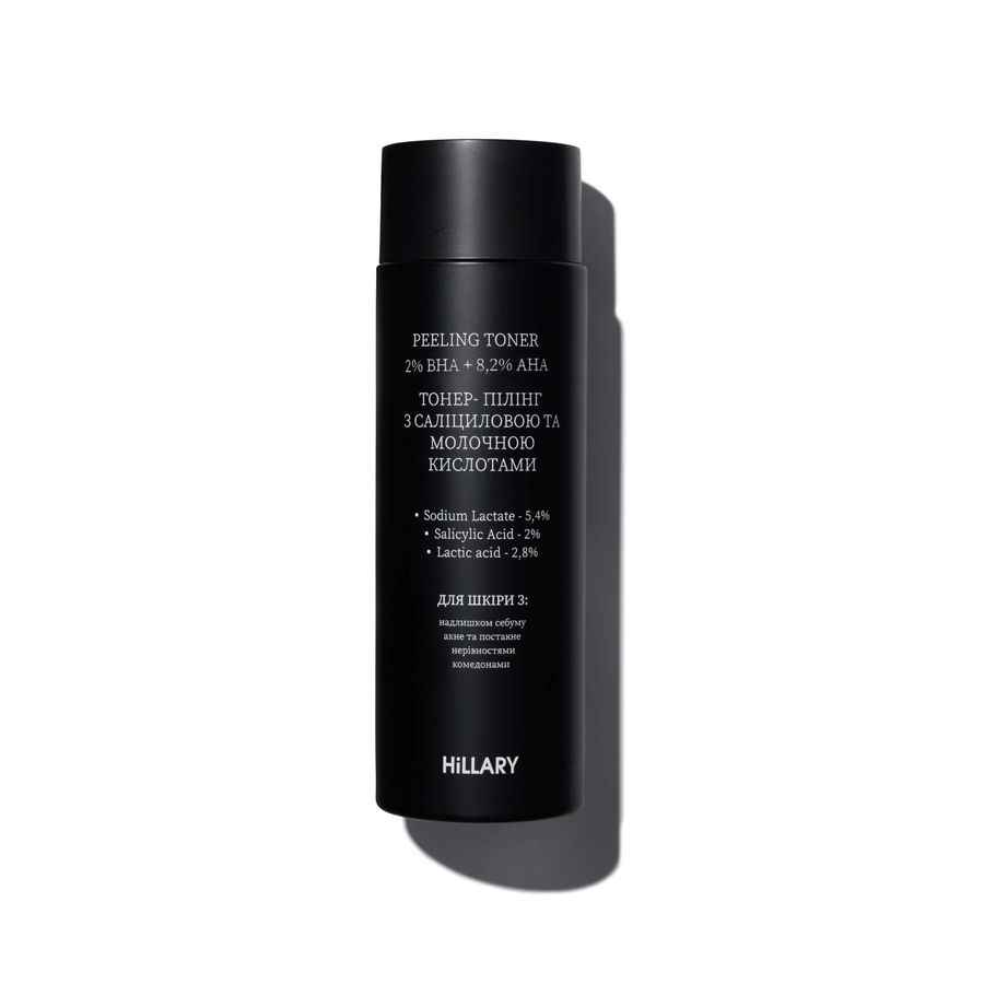 Peeling toner with salicylic and lactic acids HiLLARY Peeling Toner 2% BHA + 8.2% AHA, 100 ml