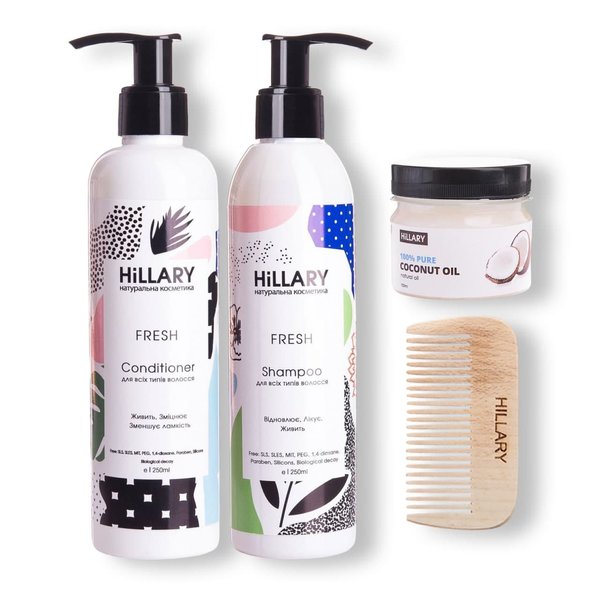 Набір для догляду за будь-яким типом волосся Hillary Fresh Healthy Hair & Coconut - фото №1